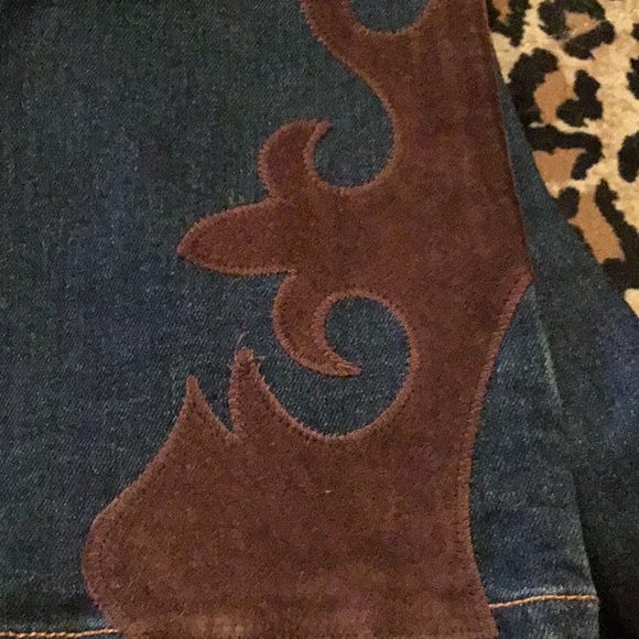 bebe Denim - bebe Jeans Embellished w/ Faux Suede